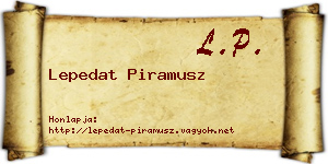 Lepedat Piramusz névjegykártya